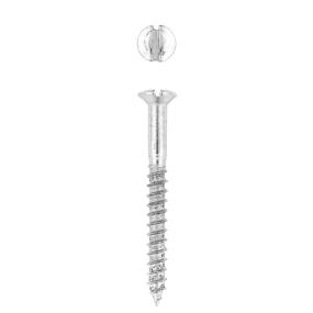 Wood Screw - Raised Head - Nickel Plated